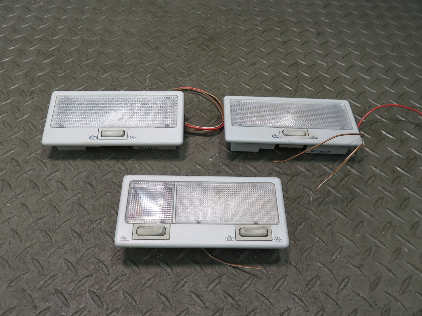 99-03 VW Eurovan T4 Set of 3 Front & Rear Interior Dome Reading Light Lamp OEM