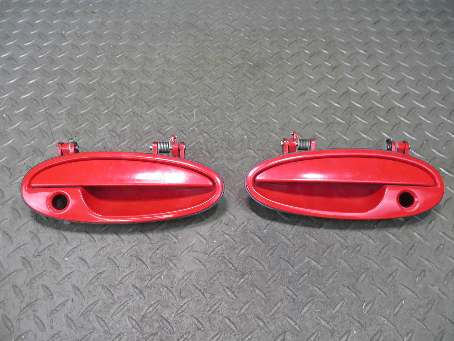 97-04 Chevrolet Corvette C5 Set of 2 Left & Right Door Exterior Handle RED OEM