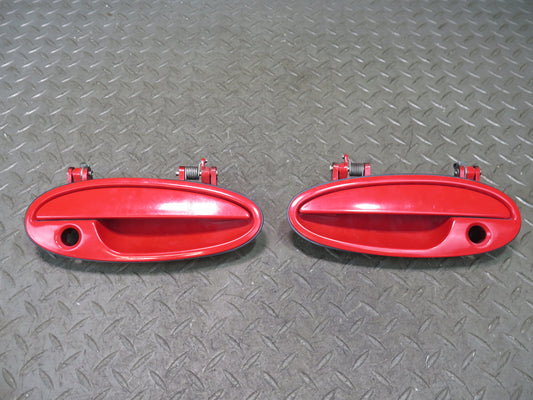97-04 Chevrolet Corvette C5 Set of 2 Left & Right Door Exterior Handle RED OEM
