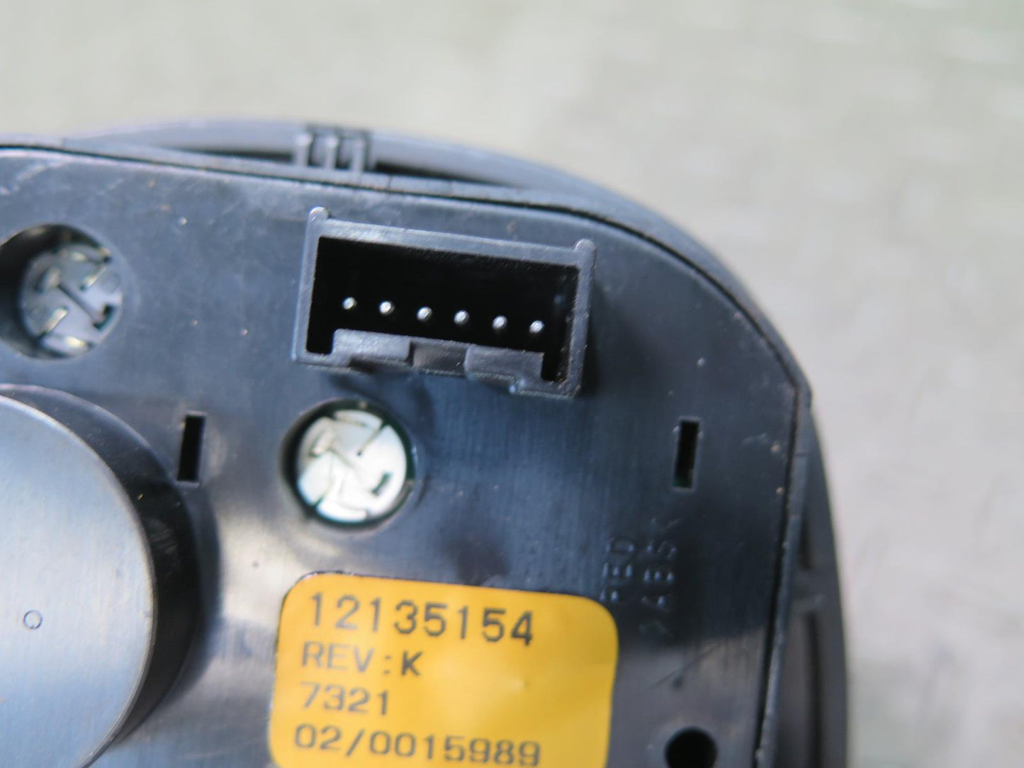 97-00 Chevrolet Corvette C5 Traction Control Switch w Trim Black 12135154 OEM