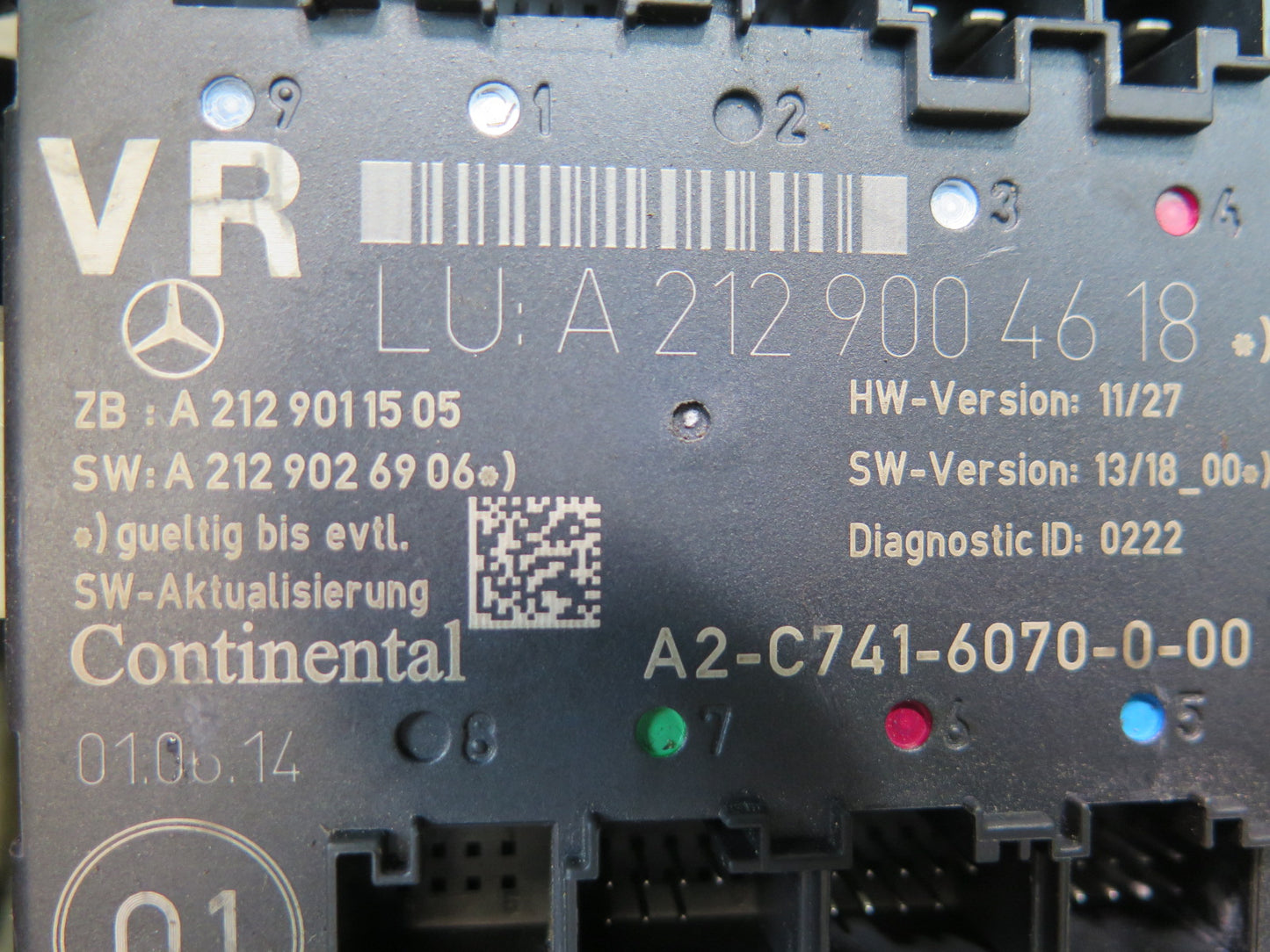 2012-2016 Mercedes R172 SLK Front Right Pass Side Door Control Module Unit