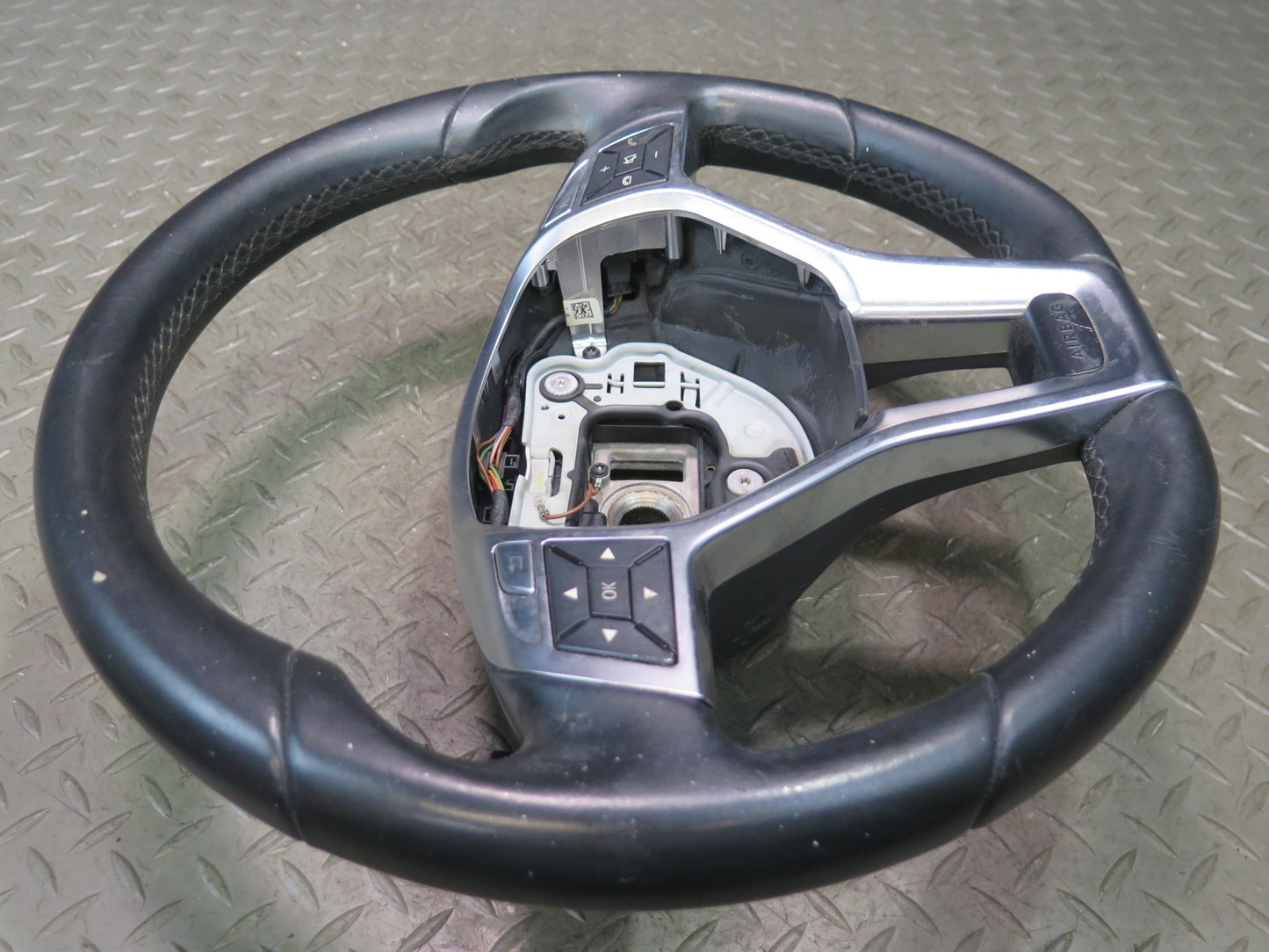 2012-2016 Mercedes R172 SLK AMG Sport Steering W/ Paddle Shifter Leather Black