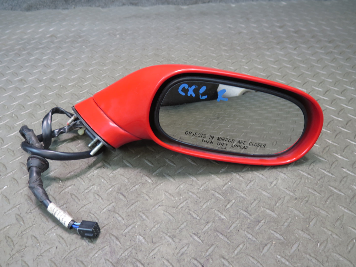 97-04 Chevrolet Corvette C5 Right Exterior Heated Side View Mirror Torch RED OEM