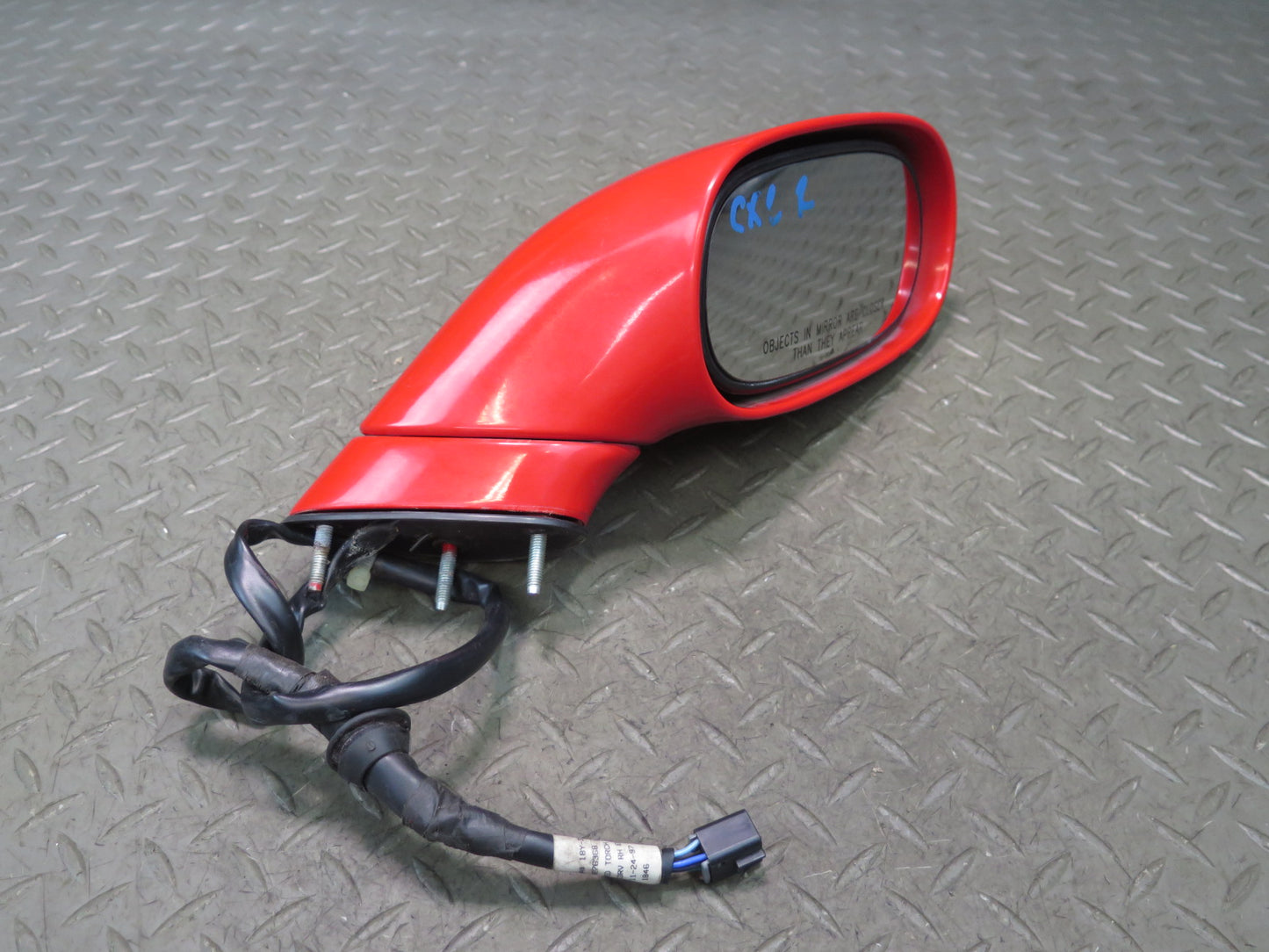 97-04 Chevrolet Corvette C5 Right Exterior Heated Side View Mirror Torch RED OEM