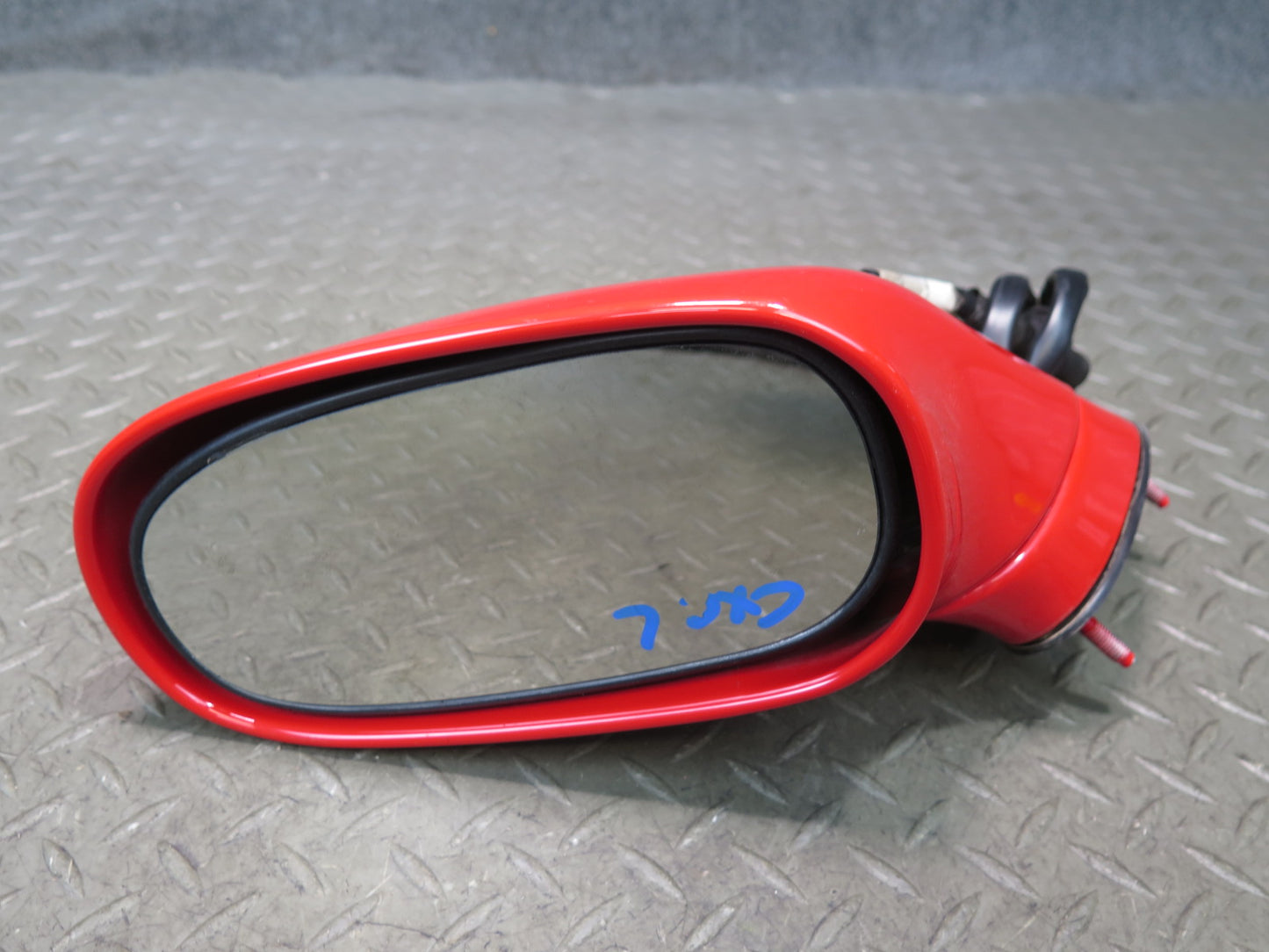 97-04 Chevrolet Corvette C5 Left Exterior Heated Side View Mirror Torch RED OEM