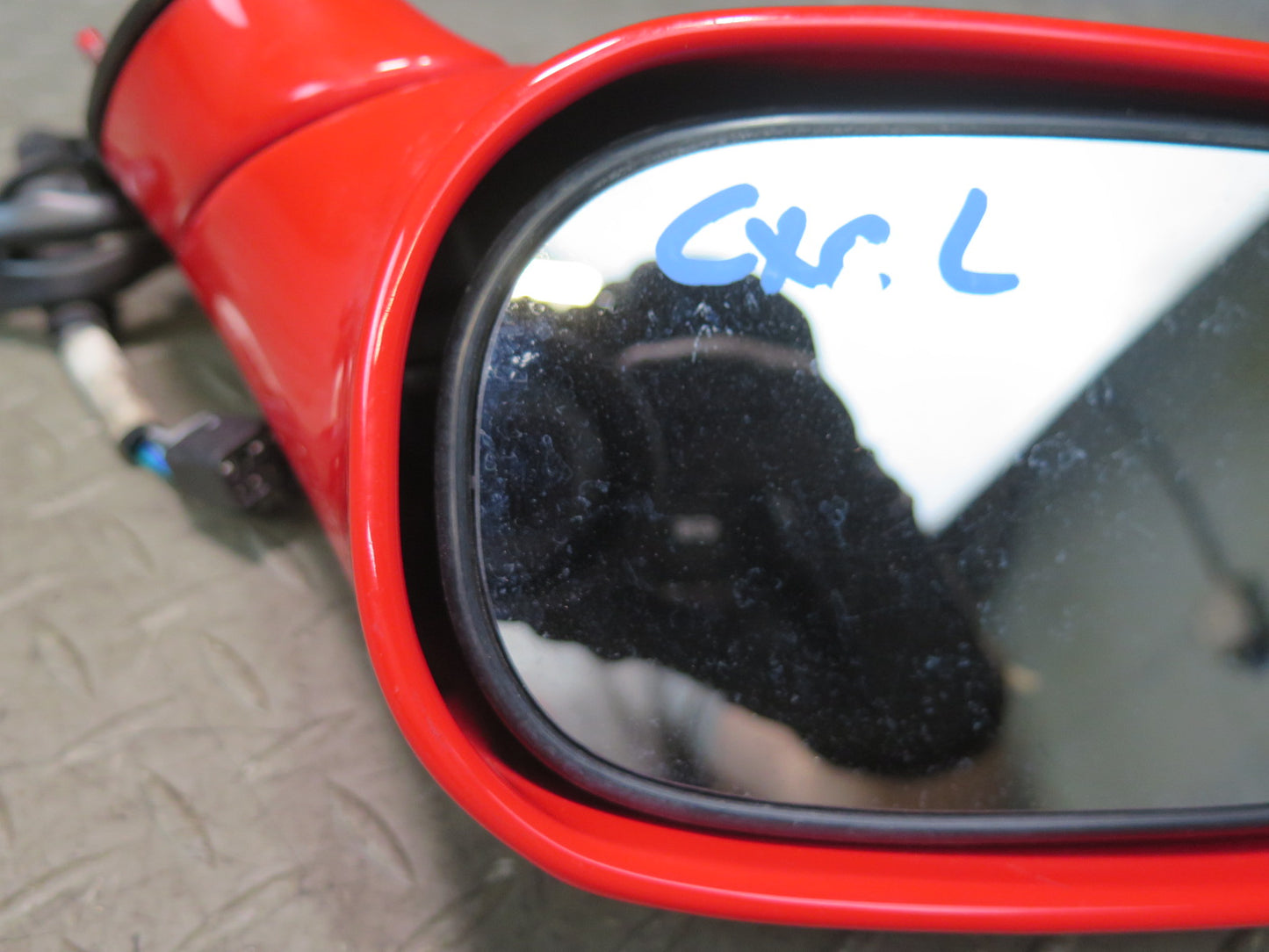 97-04 Chevrolet Corvette C5 Left Exterior Heated Side View Mirror Torch RED OEM