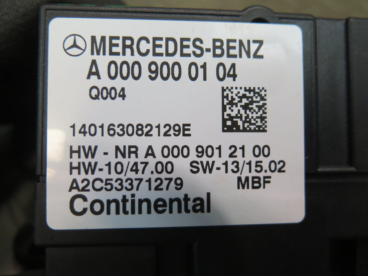 2012-2020 Mercedes R172 SLK SLC  Fuel Pump Control Module Unit A0009000104