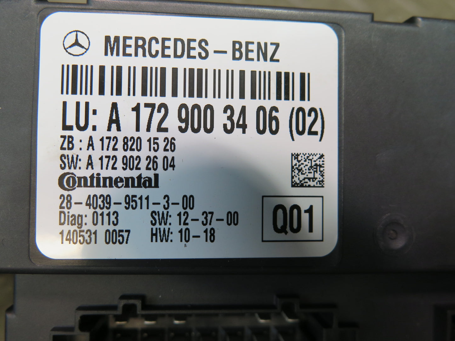 2012-2020 Mercedes R172 SLK SLC Convertible TOP Roof Control Module Unit