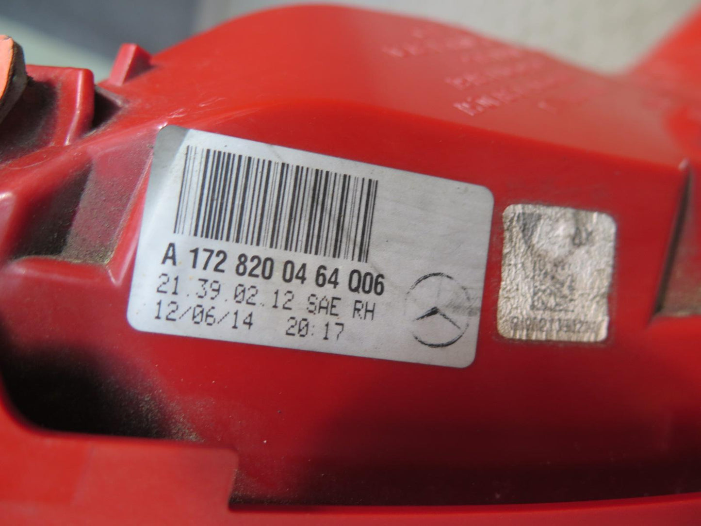 2012-2016 Mercedes R172 SLK Rear Right Passenger Side Brake Tail Light Lamp