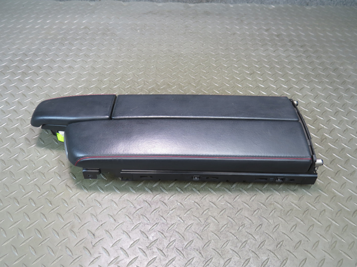 13-20 Mercedes R231 SL550 AMG Center Console Leather Armrest RED Stitching OEM