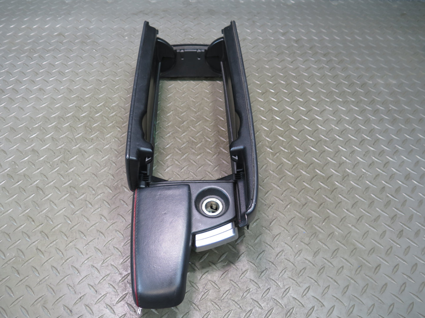 13-20 Mercedes R231 SL550 AMG Center Console Leather Armrest RED Stitching OEM