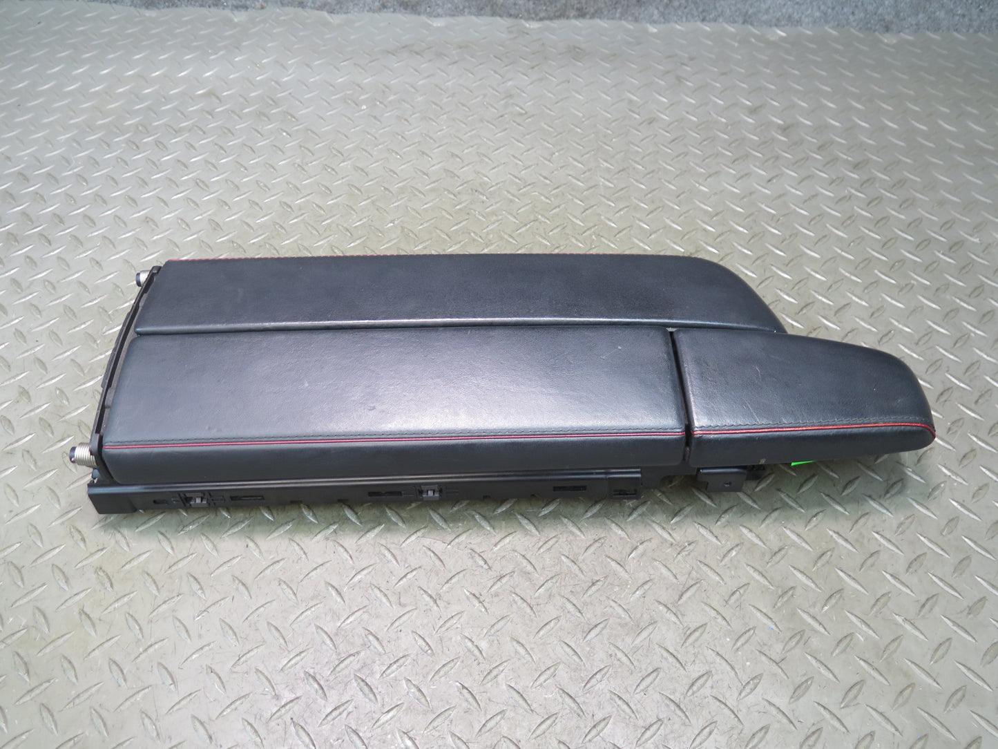13-20 Mercedes R231 SL550 AMG Center Console Leather Armrest RED Stitching OEM