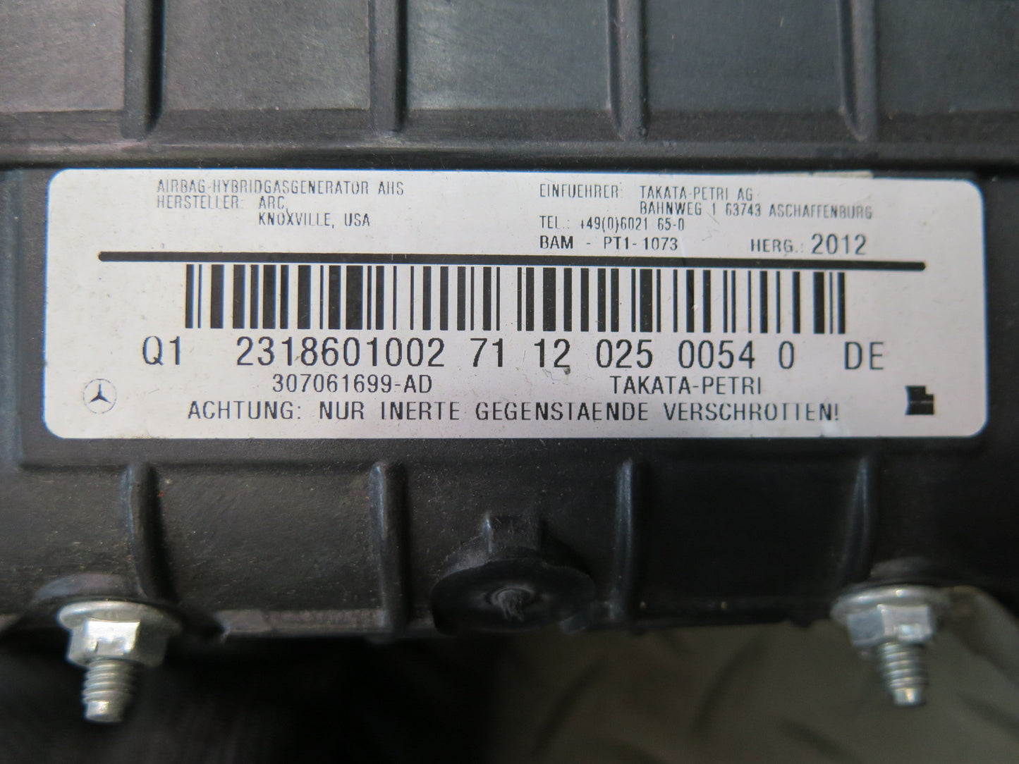 13-15 MERCEDES R231 SL550 FRONT RIGHT PASSENGER SIDE UNDER DASH KNEE SRS AIRBAG OEM