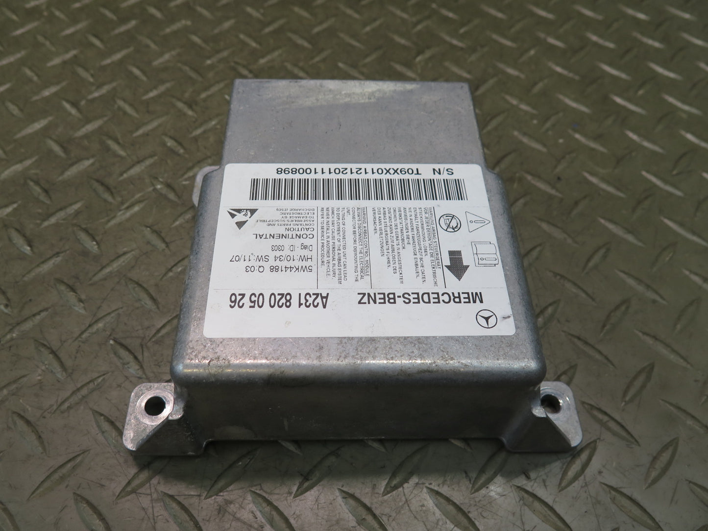 2013 MERCEDES R231 SL550 SRS AIRBAG CONTROL MODULE UNIT A2318200526 OEM