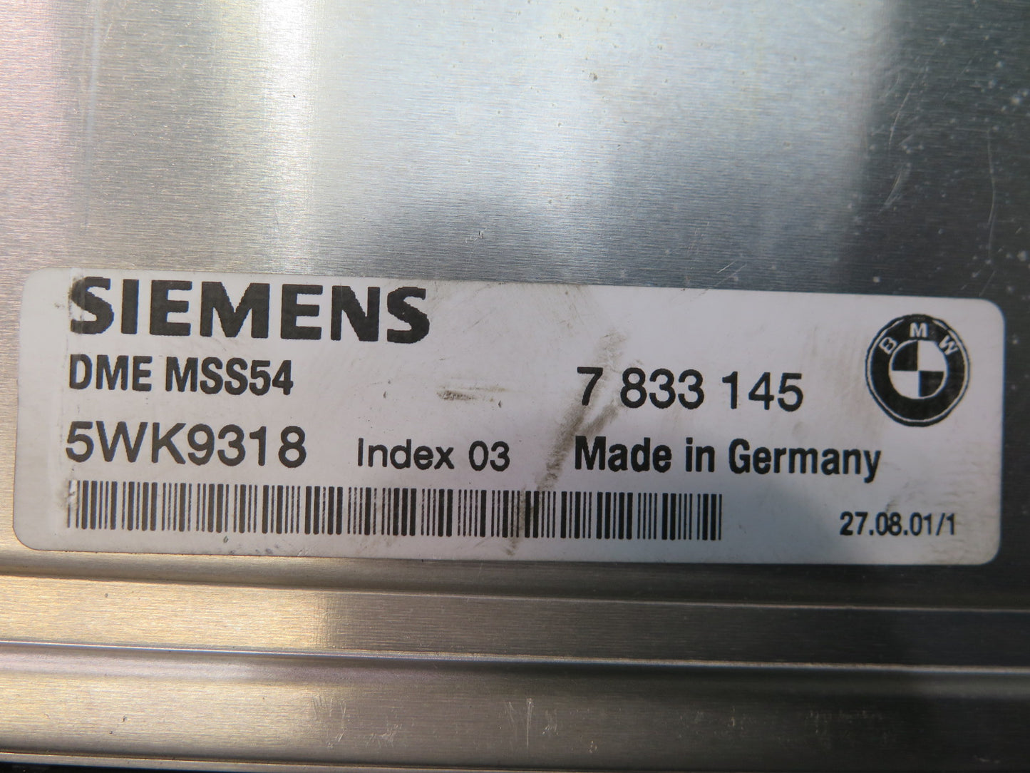 2001-2002 BMW E46 M3 3.2L S54 Engine ECU ECM DME Immo Lock Cylinder KEY Set
