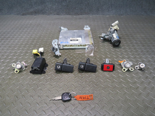 2001 Toyota MR2 Spyder ZZW30L M/T ECU ECM Ignition Glove Door Lock KEY Set OEM