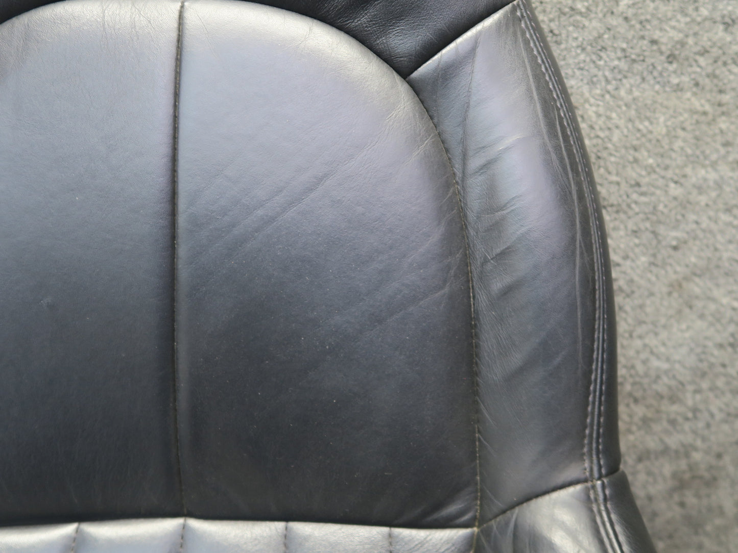 97-02 Chevrolet Corvette C5 Left Driver Seat Upper Cushion Leather Black OEM