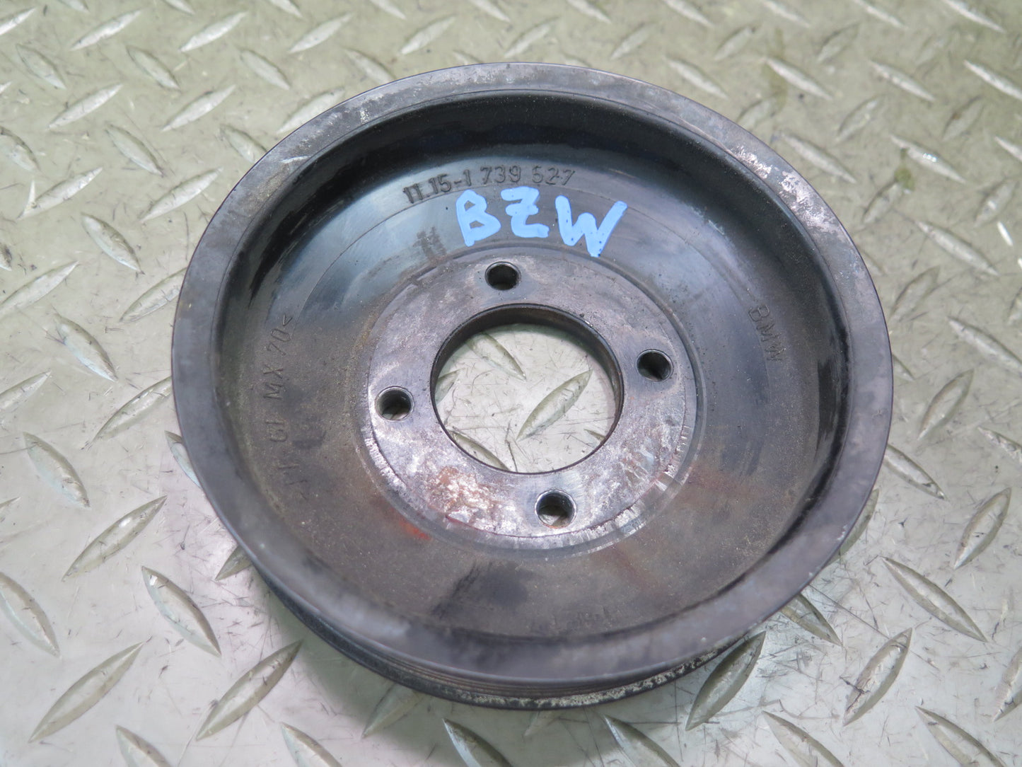 96-99 BMW E36/7 Z3 1.9L M44 Water Power Steering Pump Crankshaft Pulley Set OEM