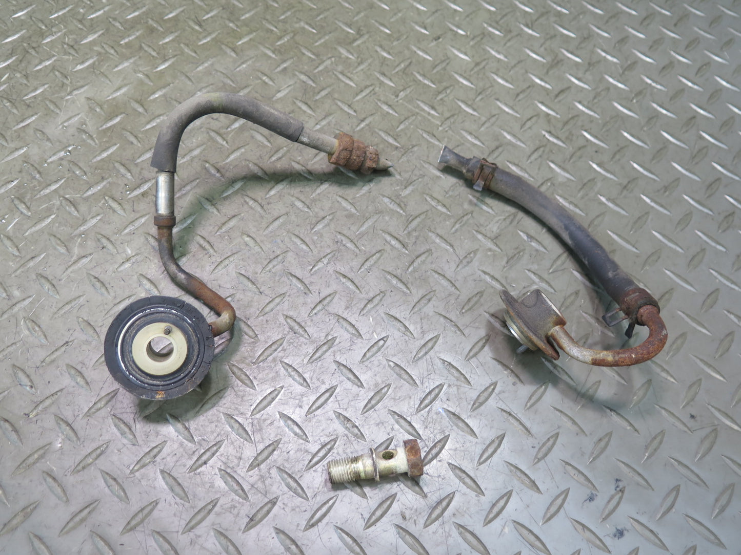 98-00 Lexus UZZ30L SC400 Set of 3 Fuel Gas Tank Banjo Bolts w Hose Line OEM