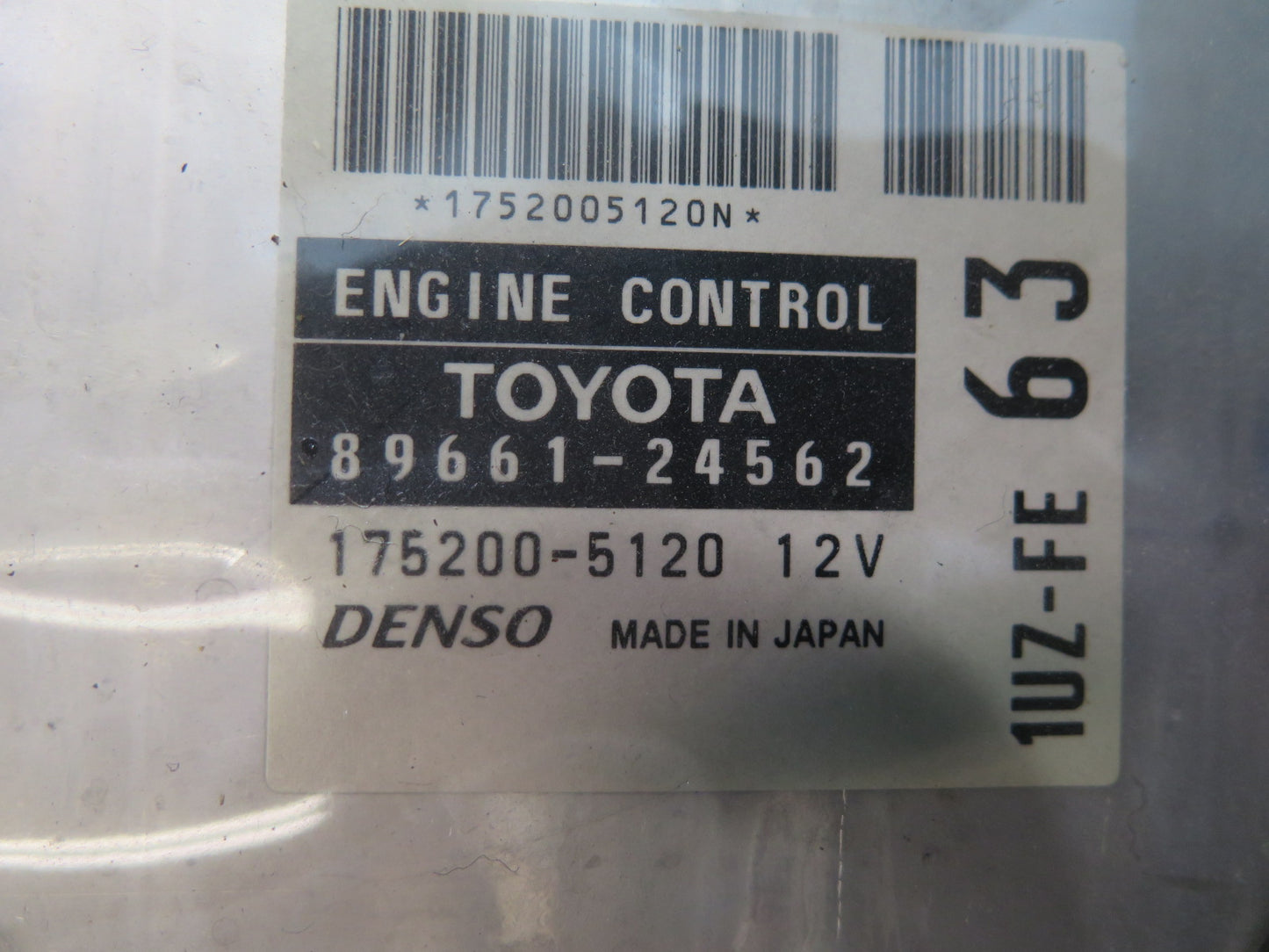 1999 Lexus UZZ30L SC400 4.0L 1UZFE ECM ECU Engine Control Module 89661-24562 OEM