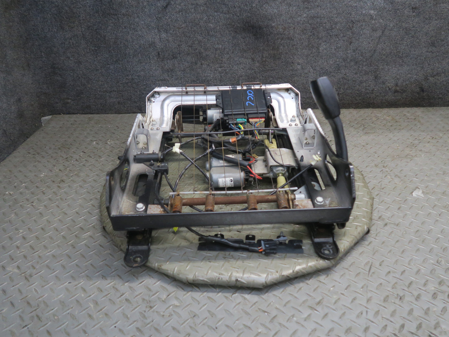 98-04 Chevrolet Corvette C5 Left Driver Seat Lower Track Frame w Motor 45K OEM