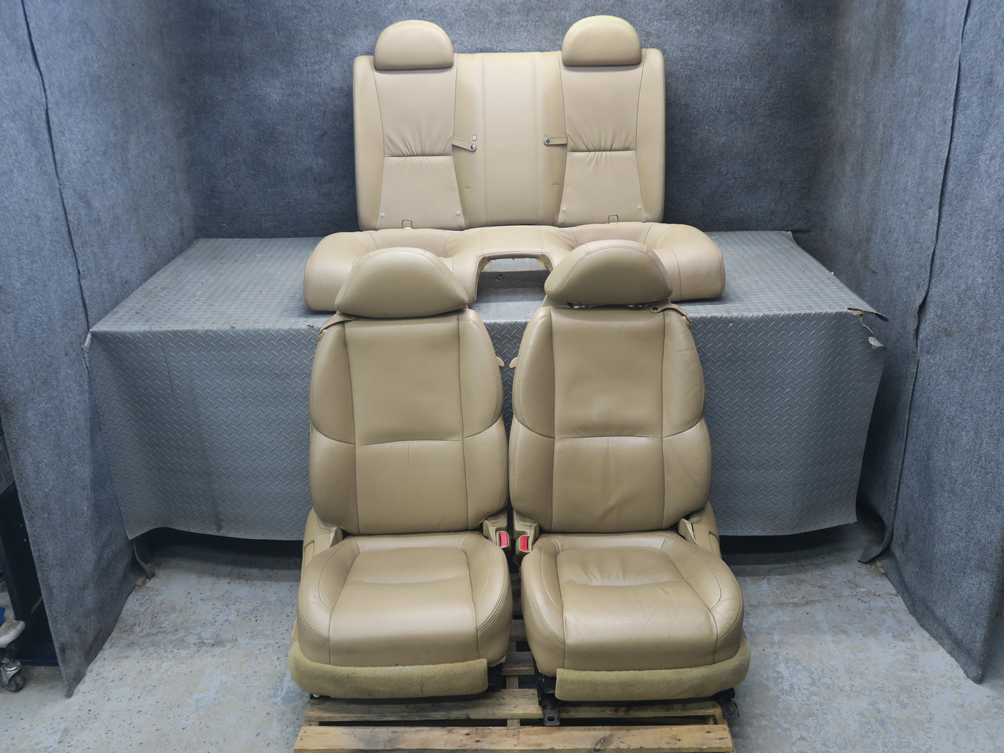 06-08 Lexus UZZ40L SC430 Front Left Right & Rear Leather Seat Set Camel 75K OEM