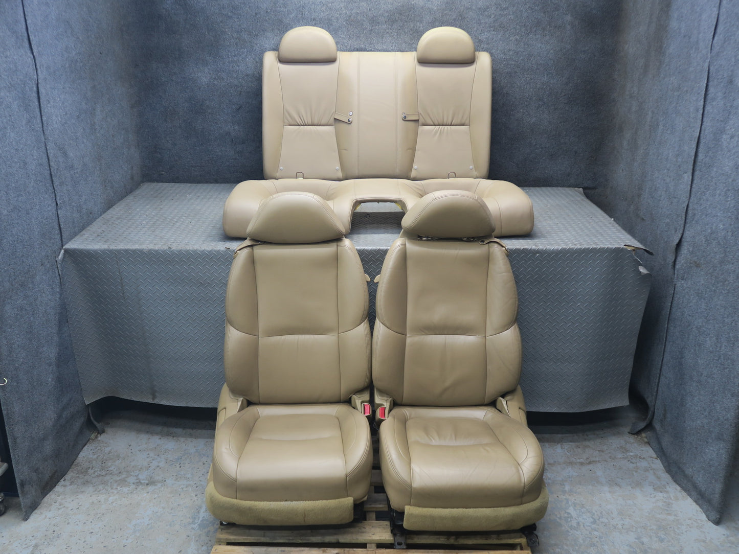 06-08 Lexus UZZ40L SC430 Front Left Right & Rear Leather Seat Set Camel 75K OEM