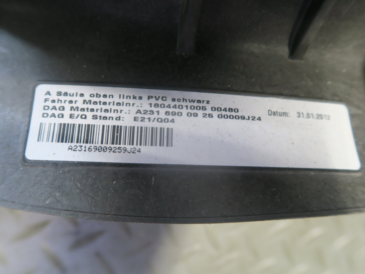 13-20 Mercedes R231 SL550 Set of 2 Front Interior A Pillar Trim Panel Black OEM