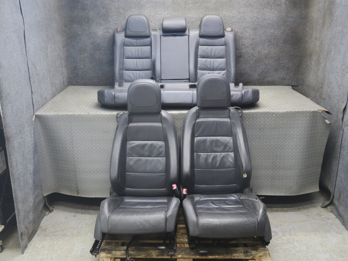 2008 VW Golf MK5 R32 2-DOOR Front & Rear Sport Leather Seat Set Anthracite OEM