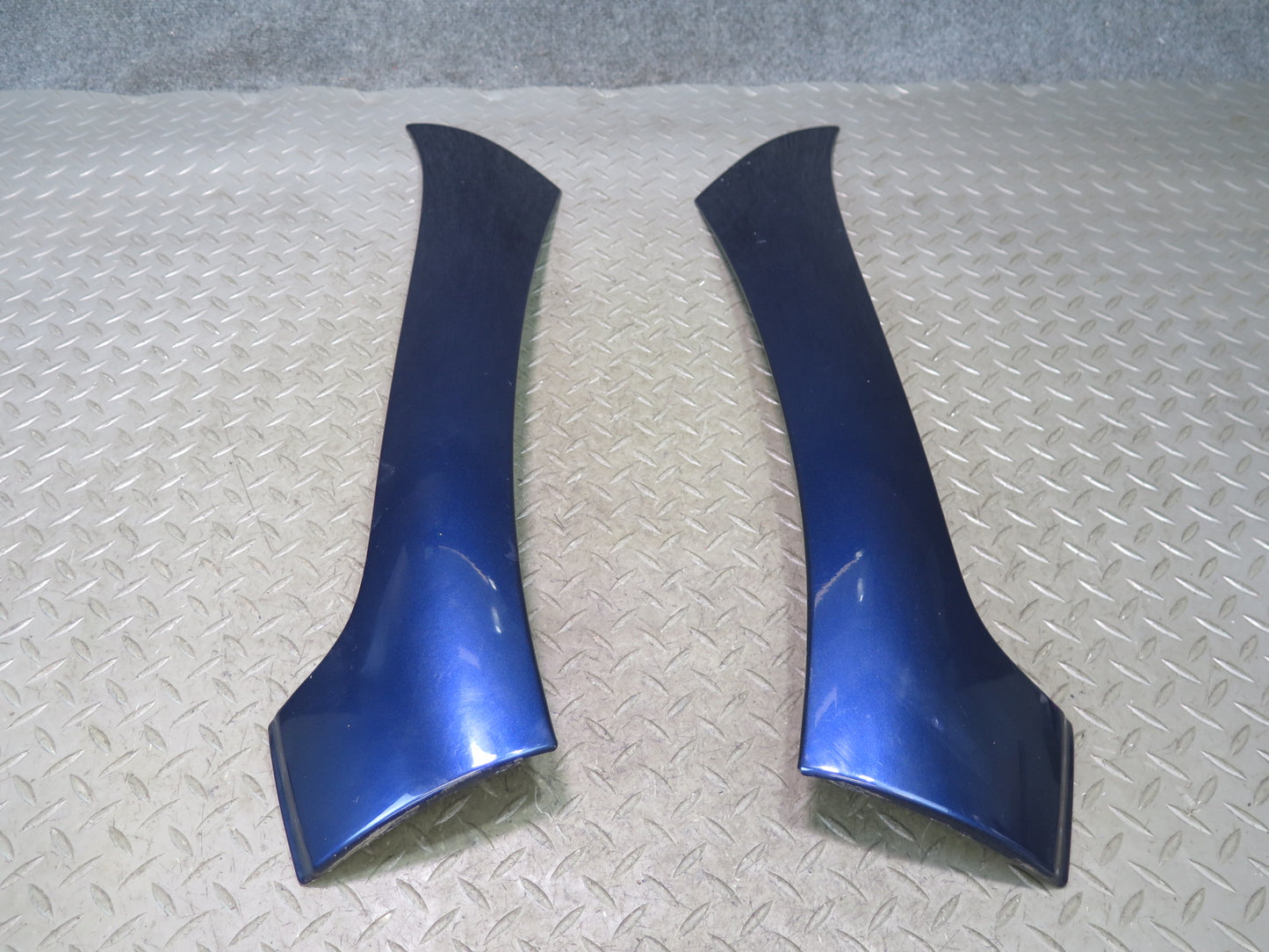 02-10 Lexus Z40 SC430 Set of 2 Exterior Windshield A Pillar Trim Cover Blue OEM