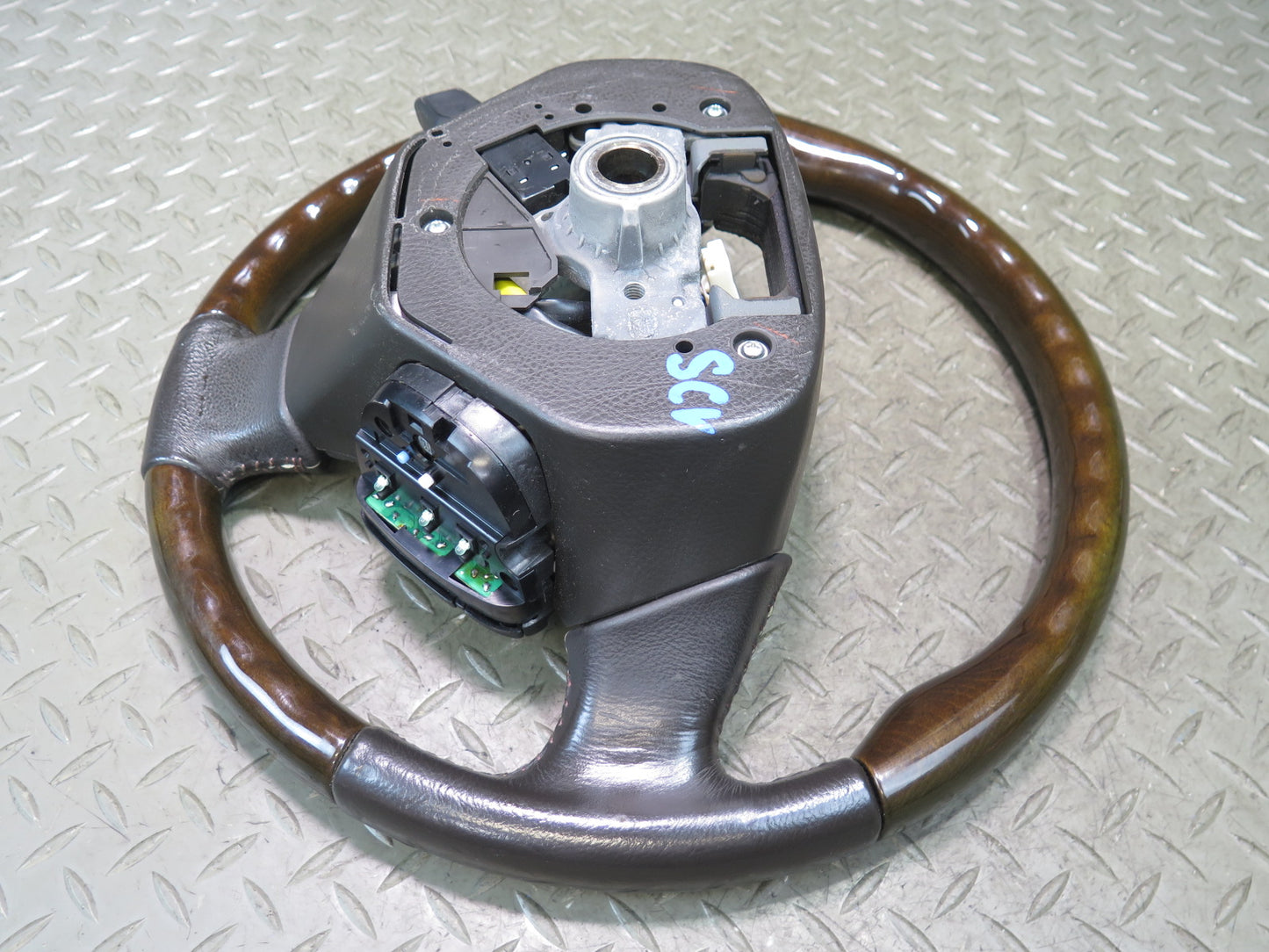 02-06 Lexus Z40 SC430 Leather Wood Steering w Radio Cruise Switch 74K Miles OEM