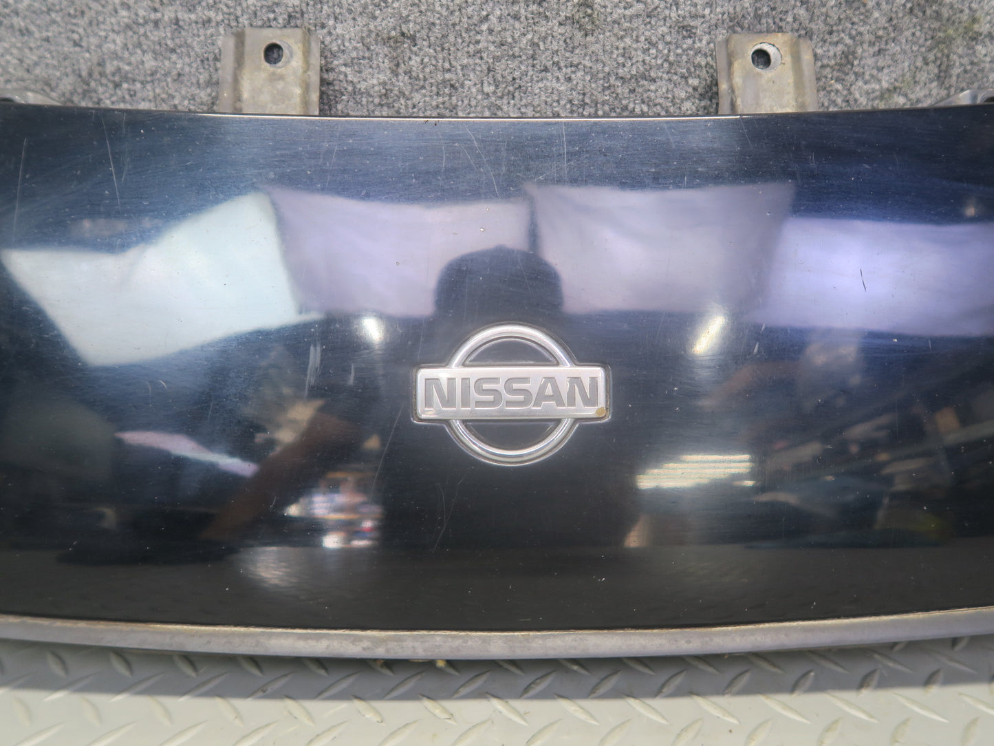 91-96 Nissan Z32 300ZX Front Nose Trim Molding Panel Midnight Black OEM