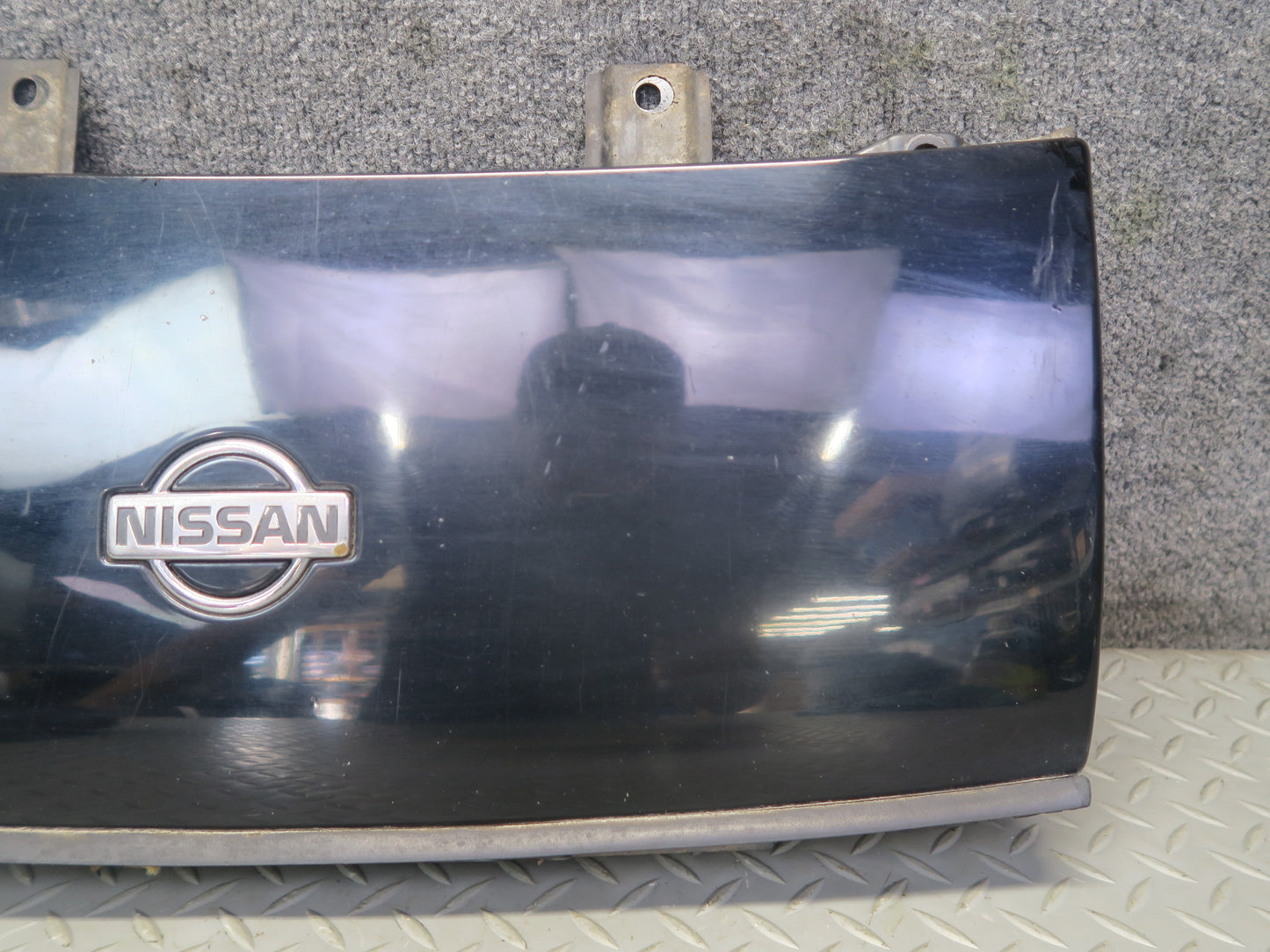 91-96 Nissan Z32 300ZX Front Nose Trim Molding Panel Midnight Black OEM