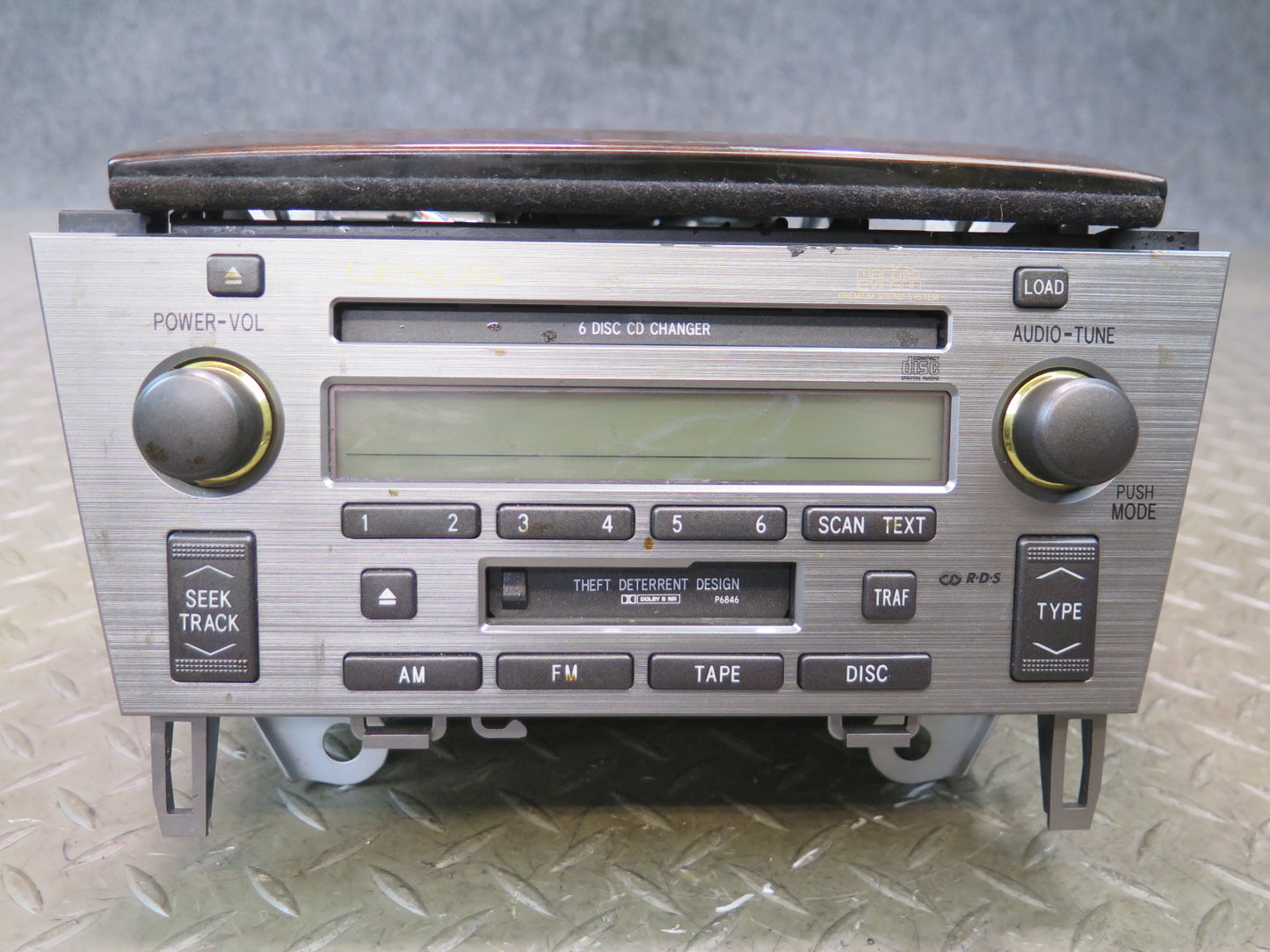 05-10 Lexus Z40 SC430 Radio Cassette CD Player Changer Head Unit w Wood Trim OEM