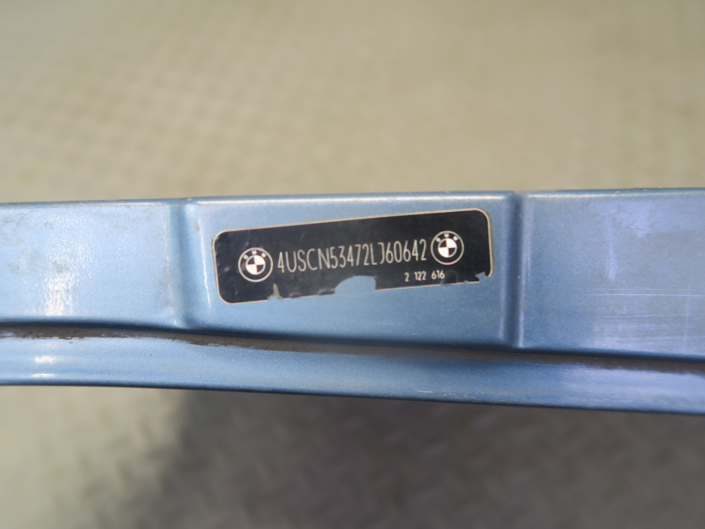 96-02 BMW E36/7 Z3 Front Left Fender Shell Cover Atlanta Blue 57K Miles OEM