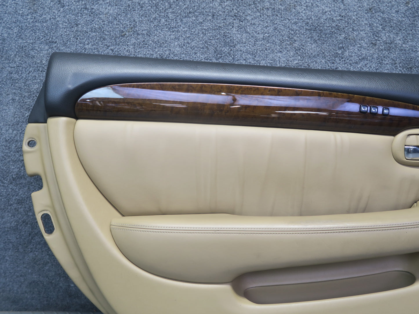 06-07 Lexus SC430 Set of 2 Left & Right Door Interior Trim Cover Panel Camel OEM