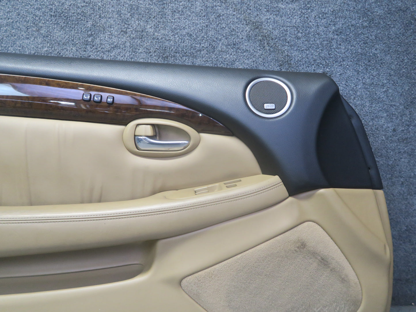 06-07 Lexus SC430 Set of 2 Left & Right Door Interior Trim Cover Panel Camel OEM