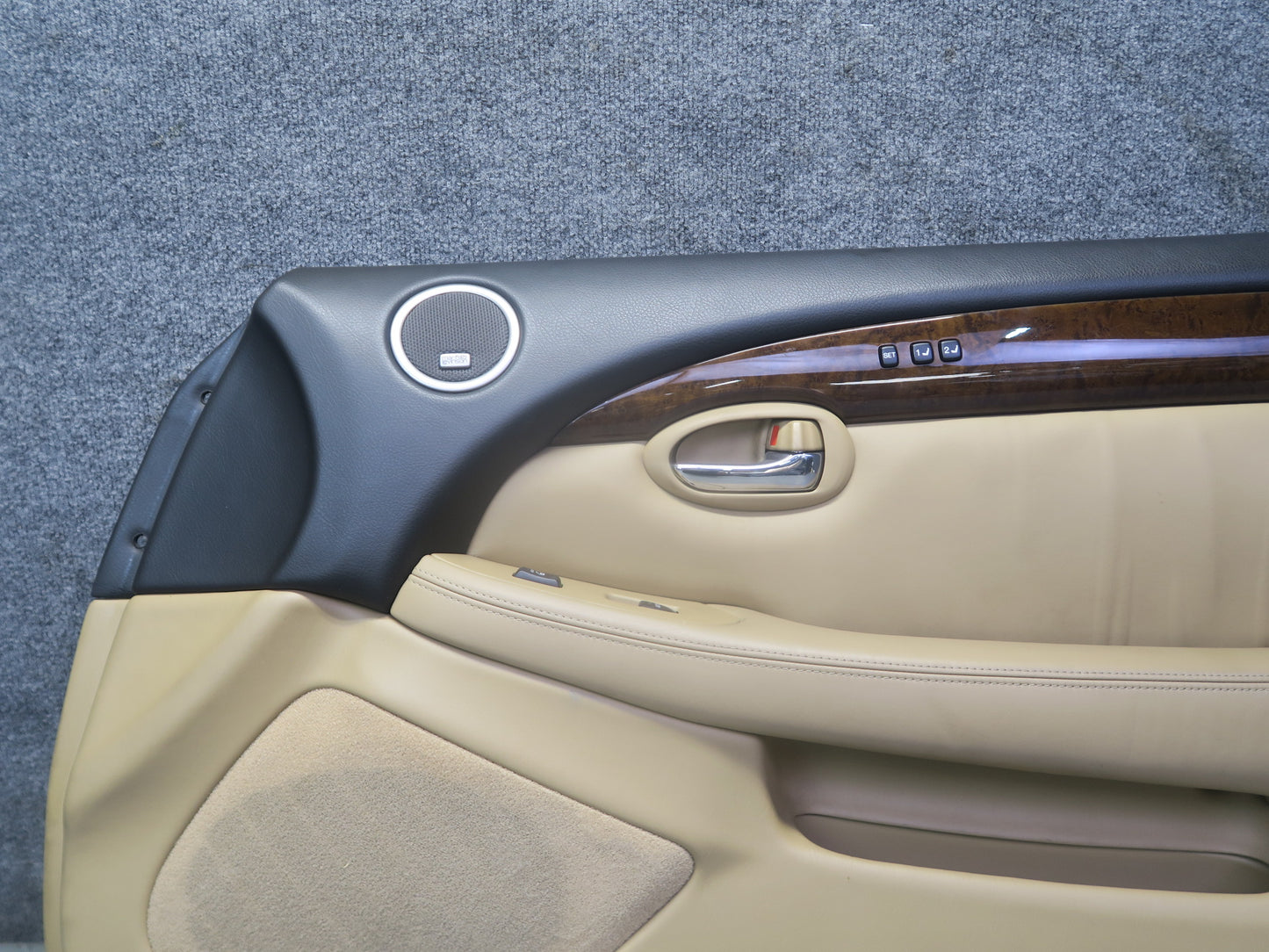 06-07 Lexus SC430 Set of 2 Left & Right Door Interior Trim Cover Panel Camel OEM