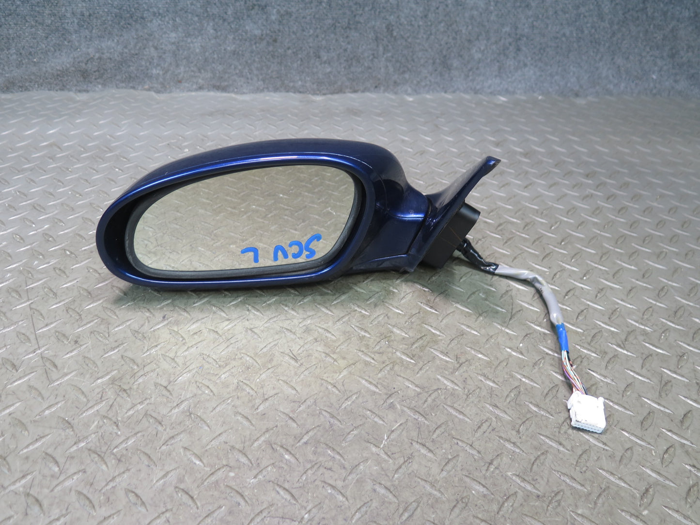 02-08 Lexus SC430 Left Door Side View Exterior Heated Memory Mirror Blue OEM