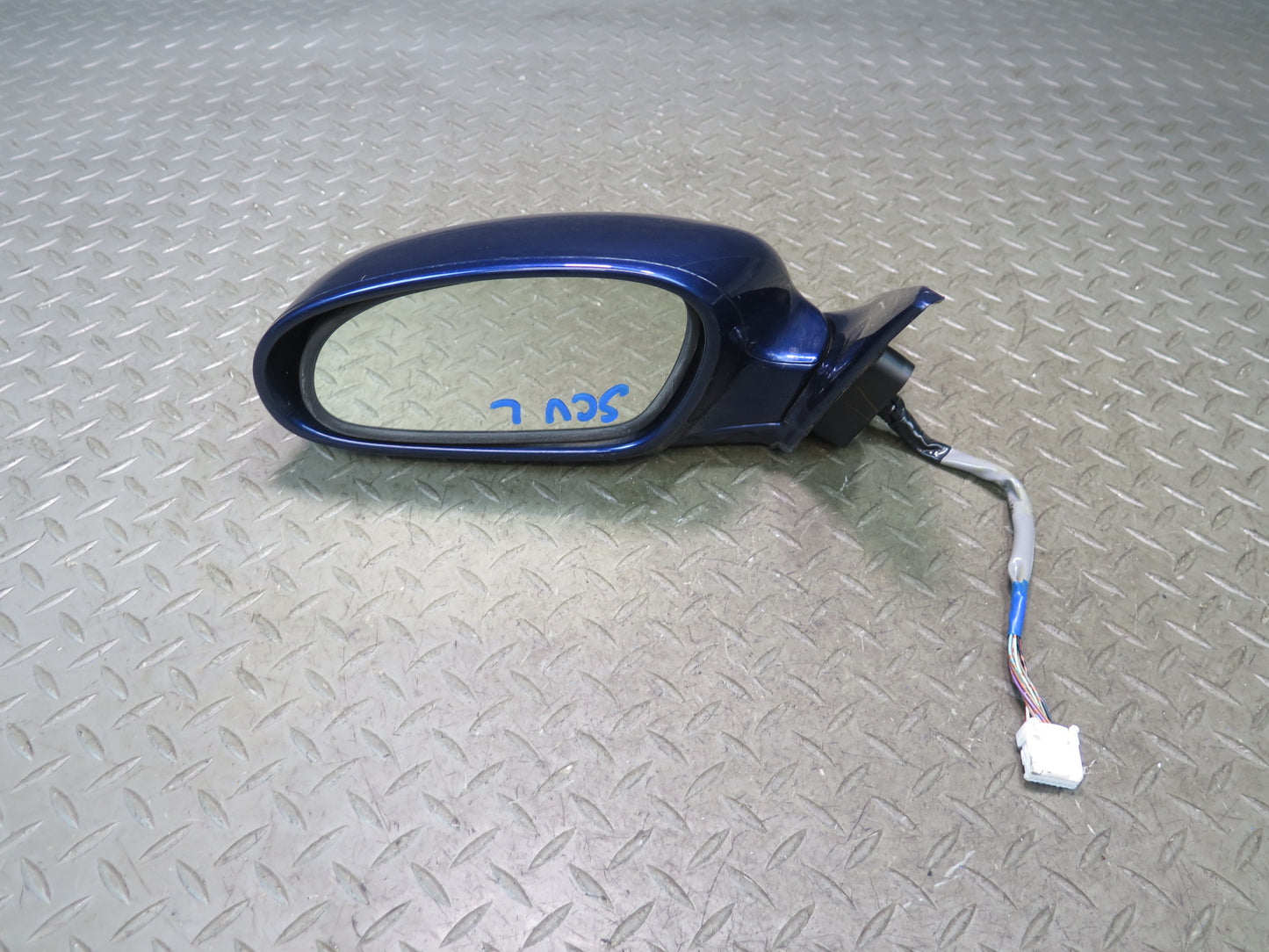 02-08 Lexus SC430 Left Door Side View Exterior Heated Memory Mirror Blue OEM