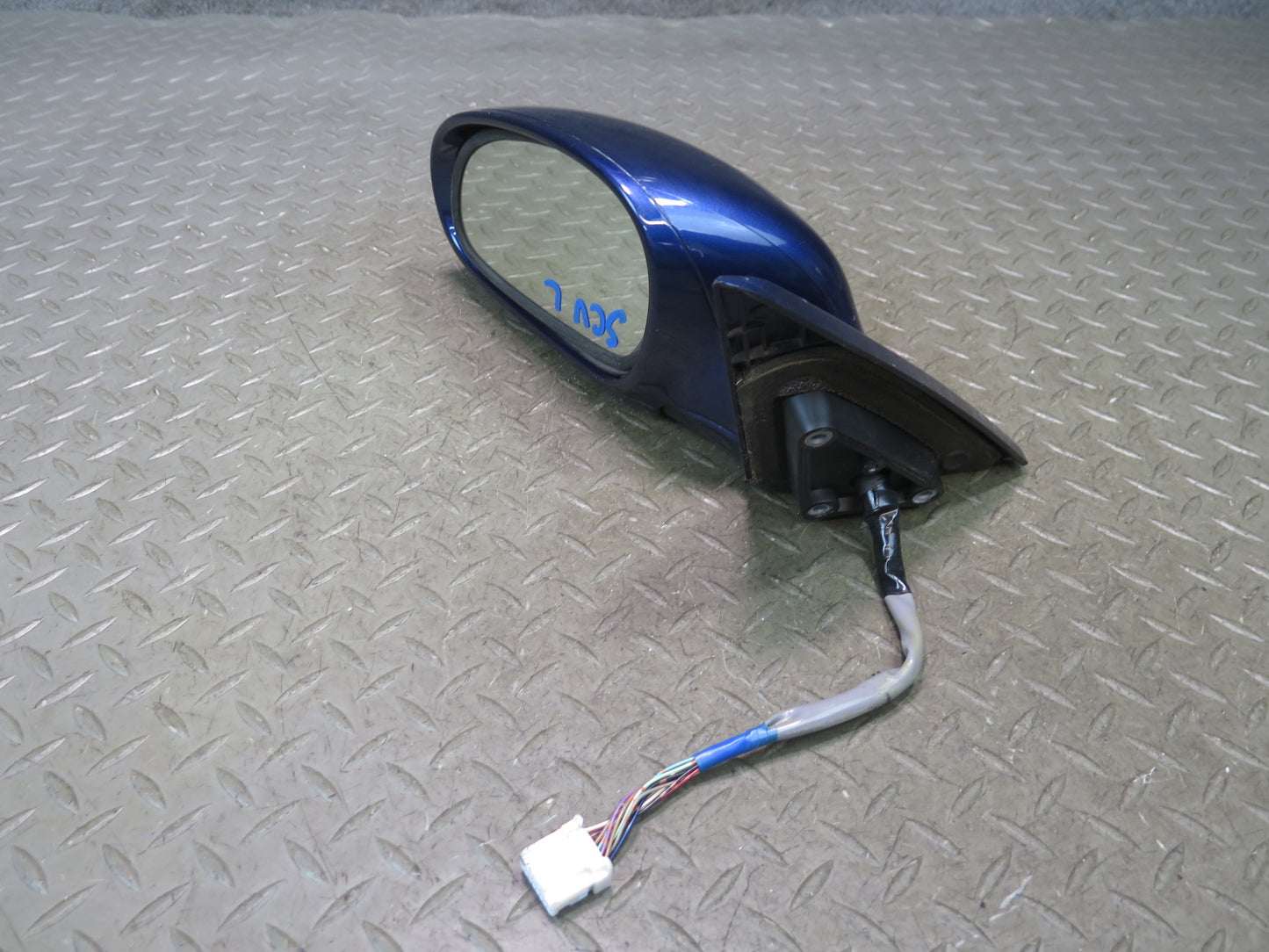 02-08 Lexus SC430 Left Door Side View Exterior Heated Memory Mirror Blue OEM