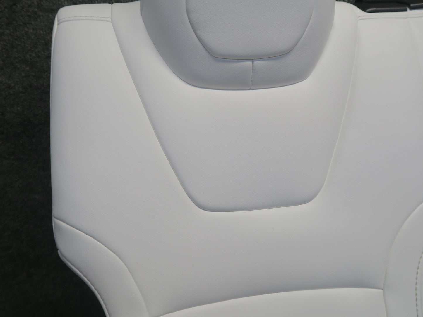 2016-2019 Tesla Model S 75D Rear Right Side Upper Leather Seat Cushion White