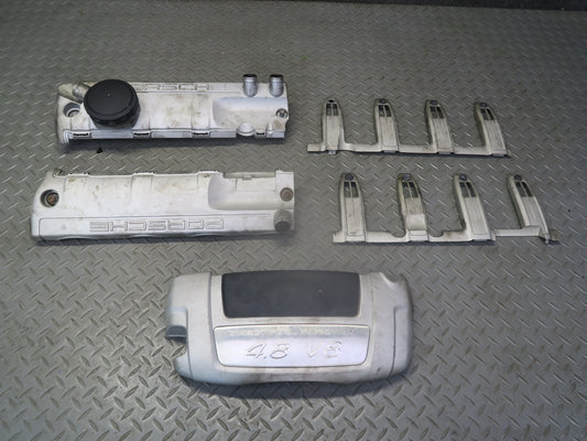 08-10 Porsche Cayenne 957 Turbo Engine Ignition Oil Separator Valve Cover Set