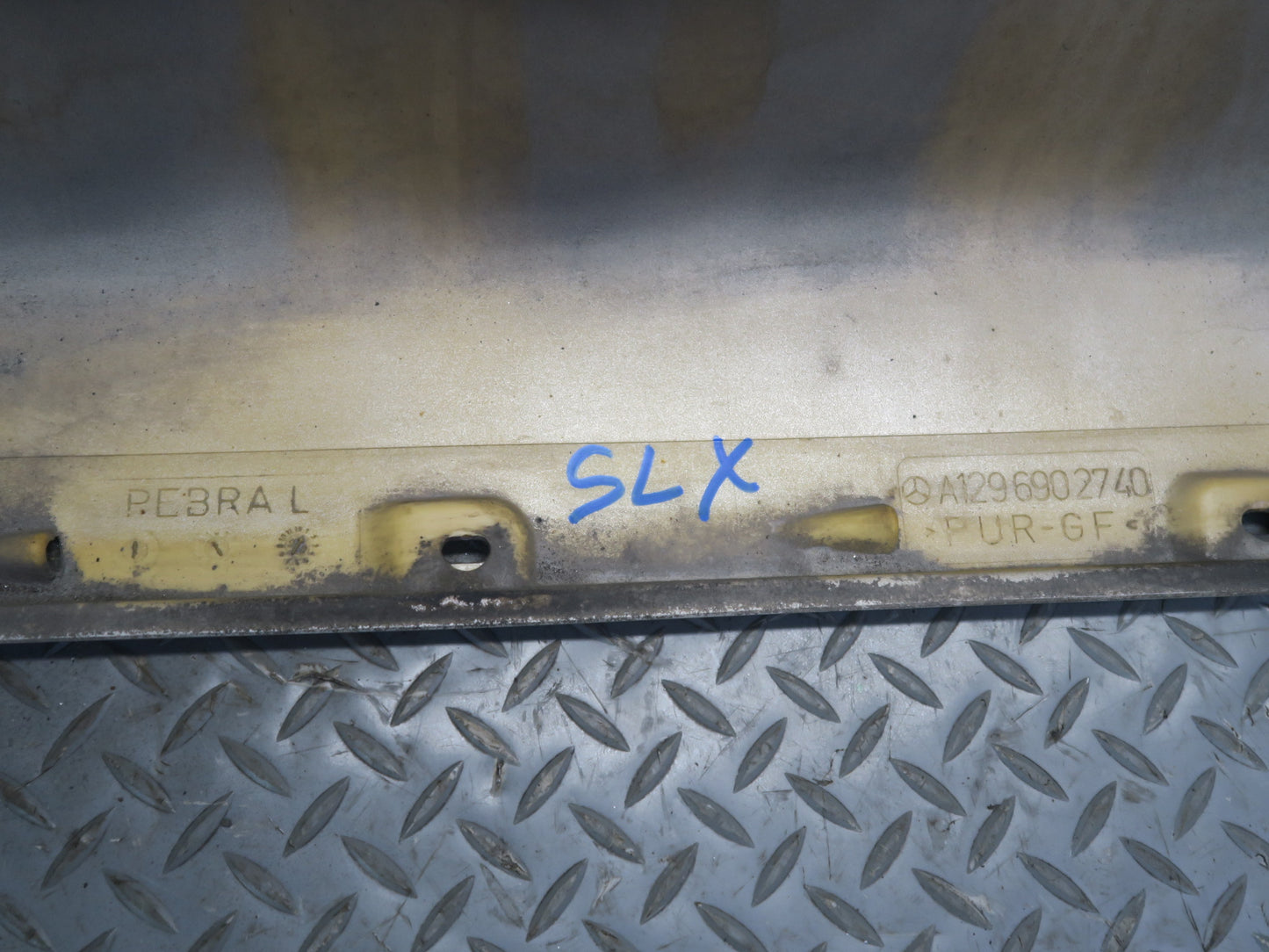 96-02 Mercedes R129 Sl-class Set of 2 Side Skirt Rocker Panel Molding Silver OEM