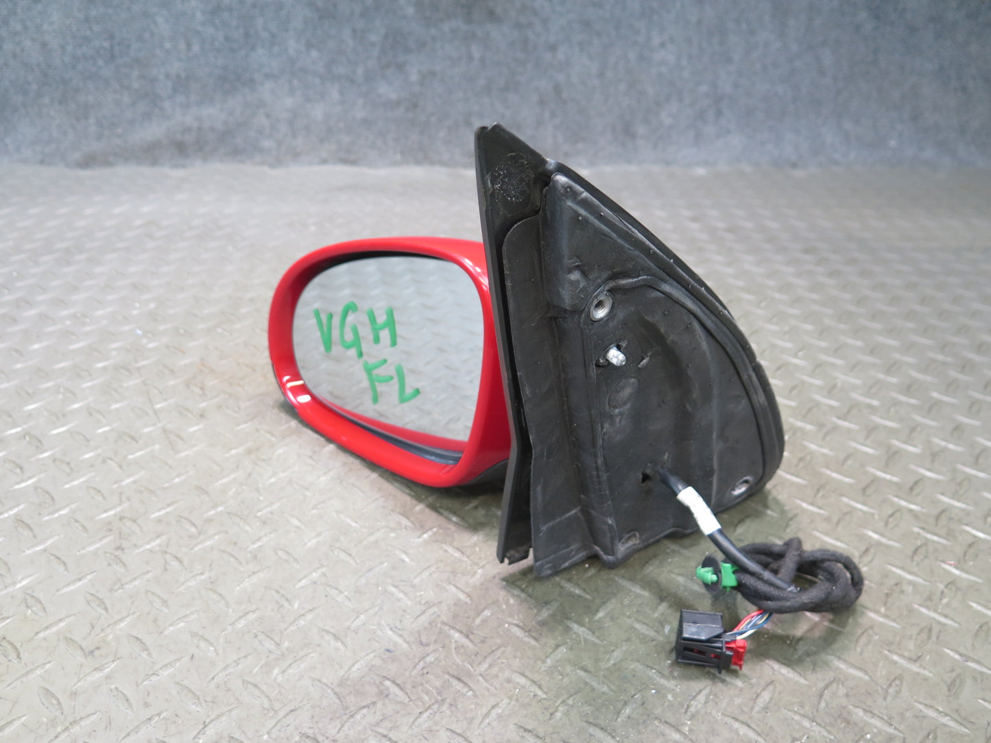 06-09 VW Golf MK5 R32 Left Door Exterior Side View Heated Mirror RED OEM