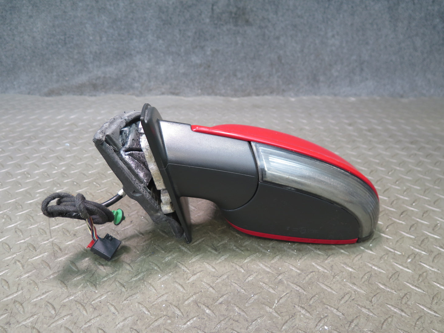 06-09 VW Golf MK5 R32 Left Door Exterior Side View Heated Mirror RED OEM