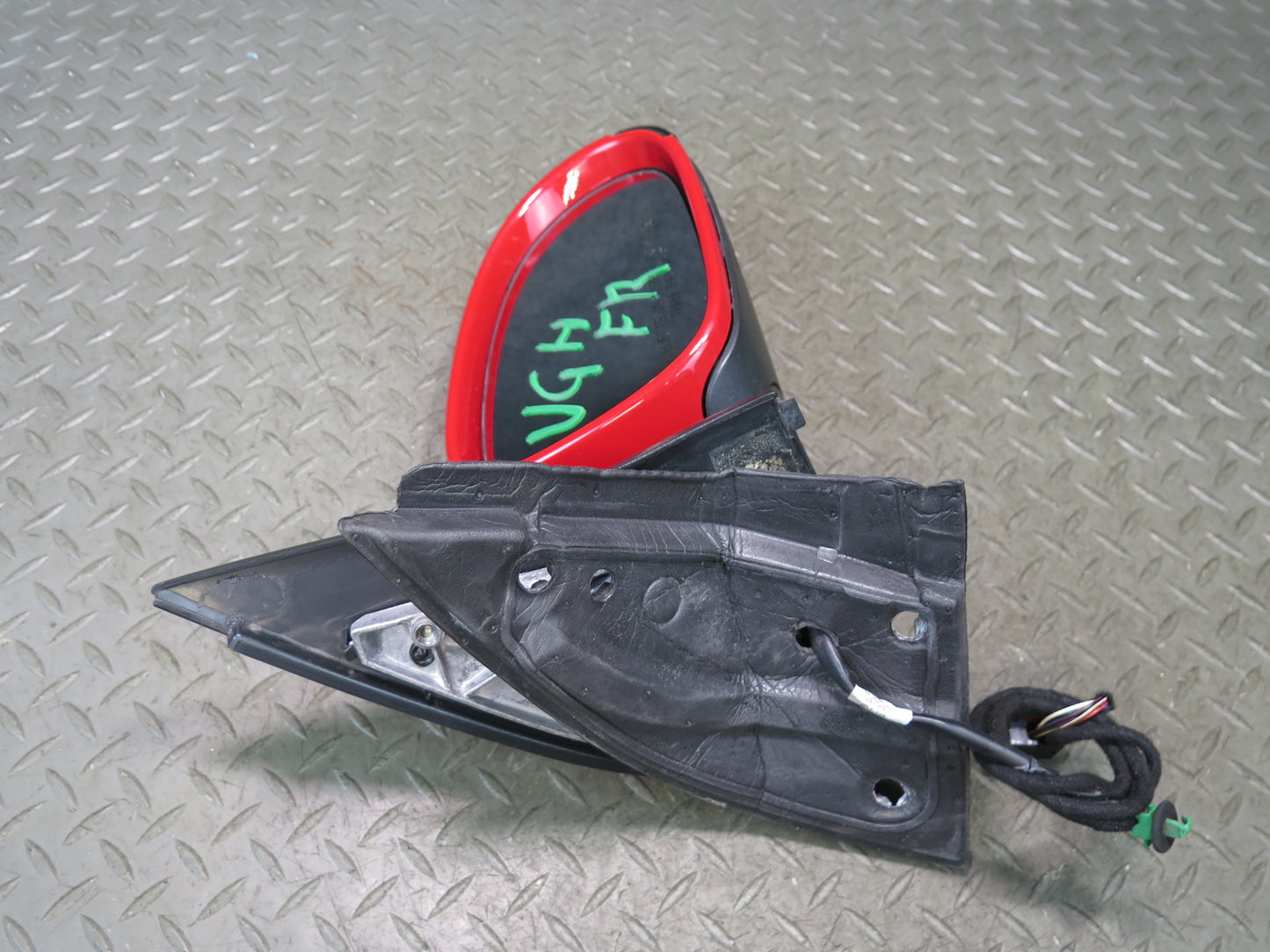 06-09 VW Golf MK5 R32 Right Door Exterior Side View Heated Mirror RED OEM