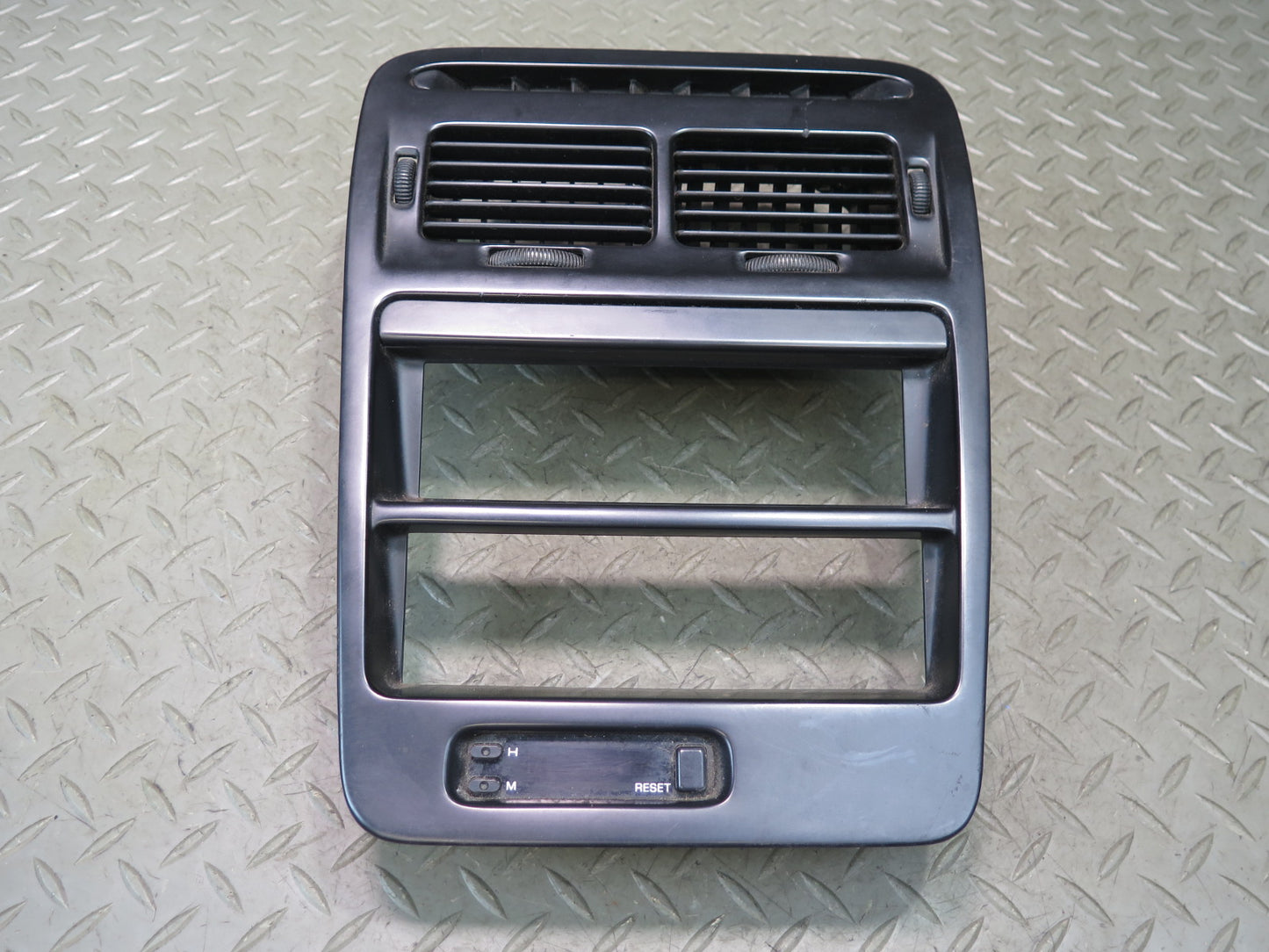 1993 Nissan Z32 300ZX Dash Center Radio Trim Panel w Air Vent & Clock OEM