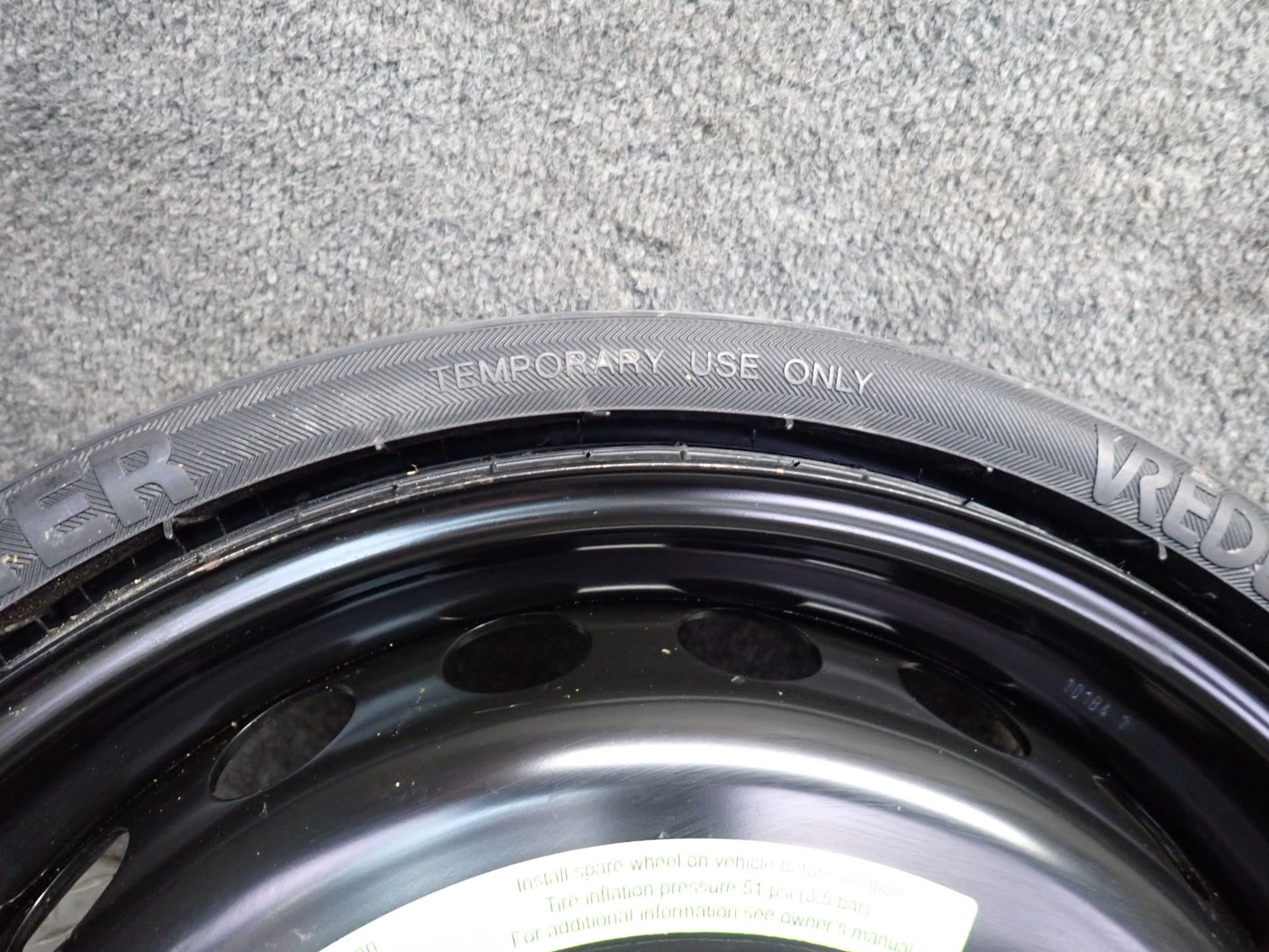 2012-2020 Mercedes R172 Rear Spare R17" Wheel Tire 17x4.5J ET12 145/70
