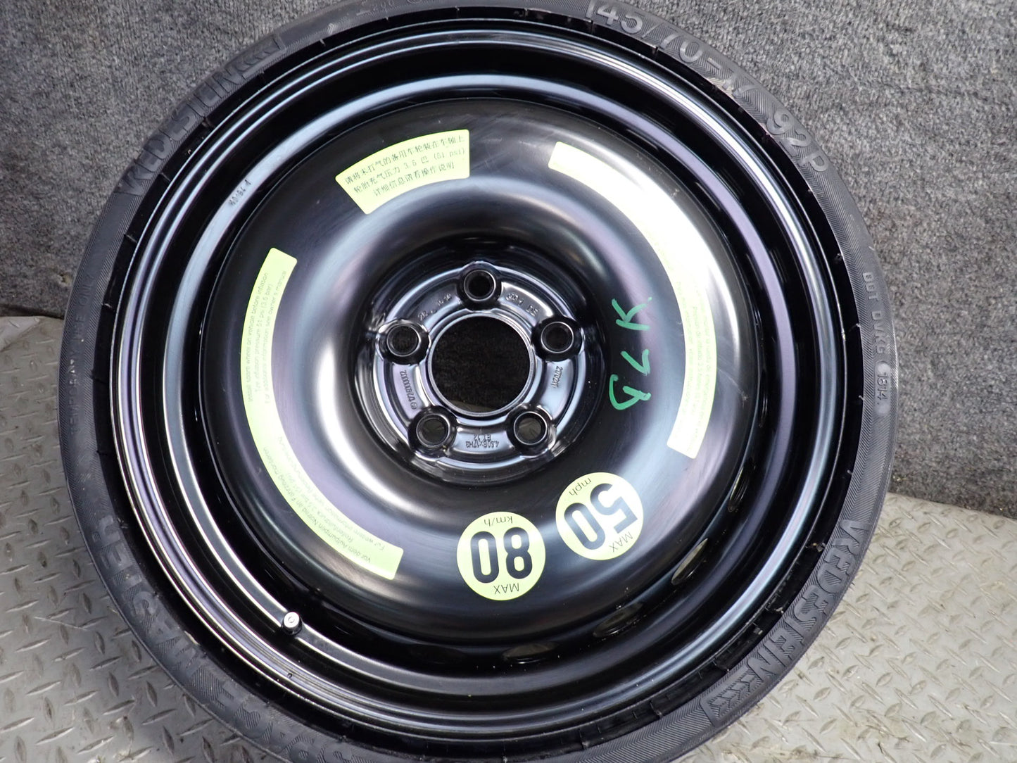 2012-2020 Mercedes R172 Rear Spare R17" Wheel Tire 17x4.5J ET12 145/70